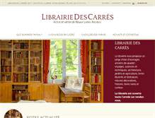 Tablet Screenshot of librairiedescarres.com